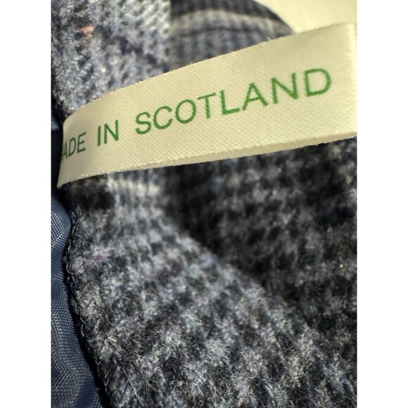 James Pringle Holm Mills Scotland Wool Skirt Blue Plaid Size 10 Long - Picture 10 of 10